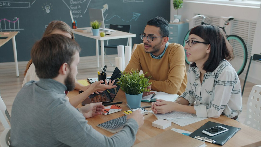 diverse team discussion
