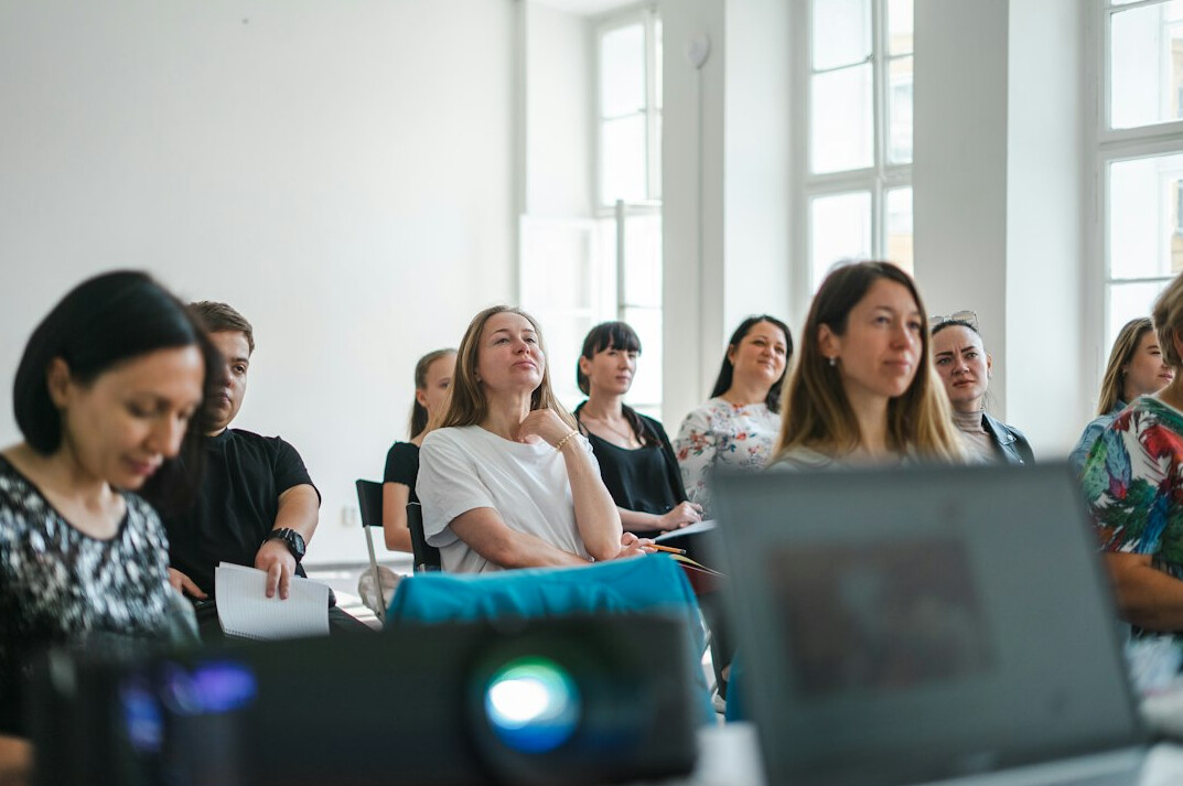 woman leading workshop